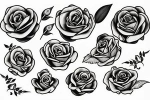Rose with petals tattoo idea