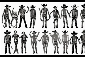 cowboy skeleton tattoo idea
