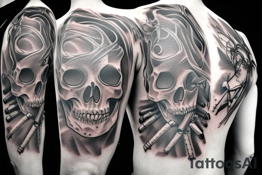 cowboy skeleton tattoo idea