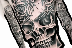 cowboy skeleton tattoo idea