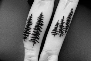 simple forest tattoo idea