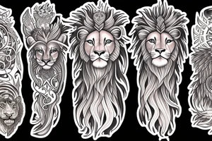 Celestial lion tattoo idea