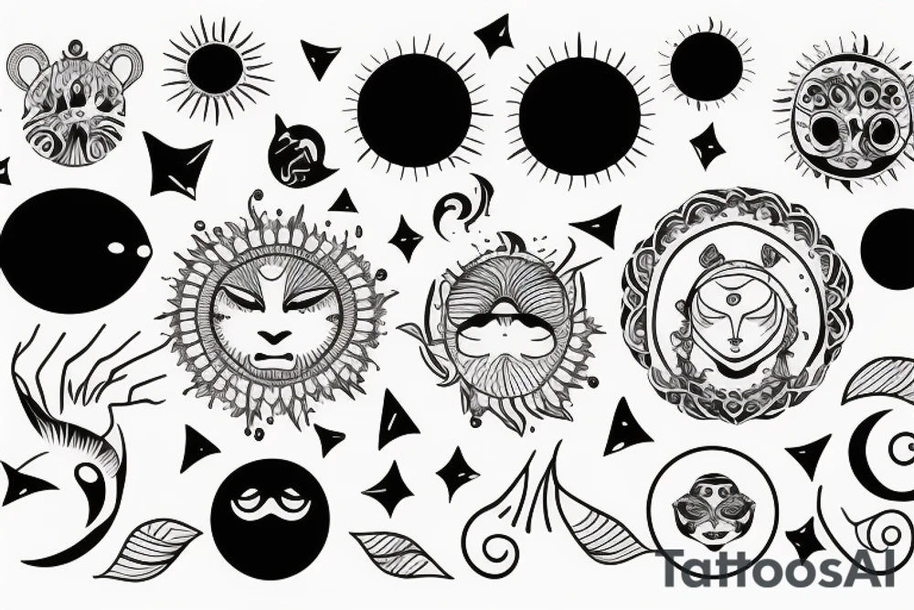 Leo with sun tattoo idea