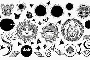 Leo with sun tattoo idea