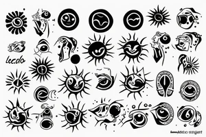 Leo with sun tattoo idea