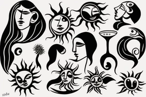 Leo with sun tattoo idea