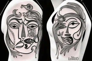 Leo with sun tattoo idea
