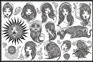 Leo with sun tattoo idea