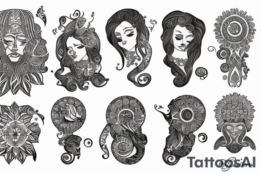 Leo with sun tattoo idea
