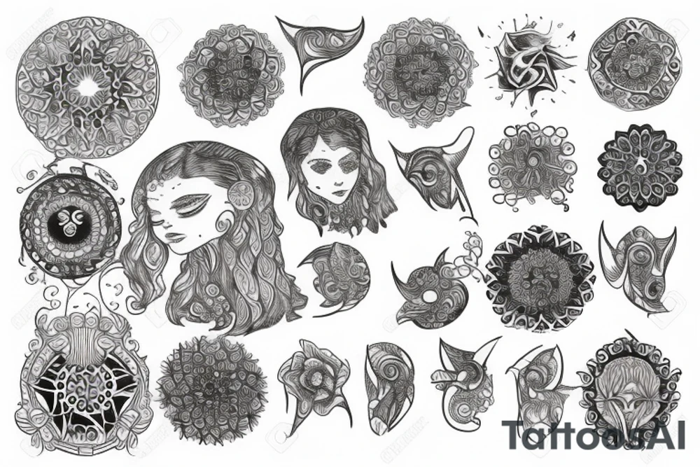 Leo with sun tattoo idea