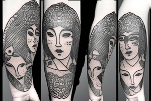 Leo with rising sun tattoo idea