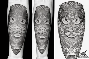 Leo with rising sun tattoo idea