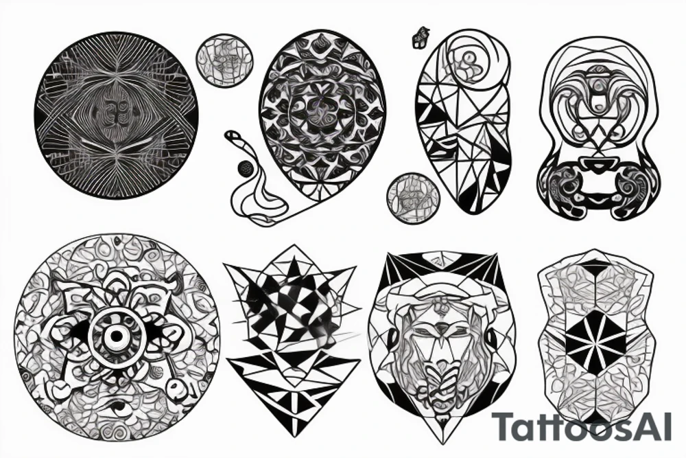 Leo with rising sun tattoo idea
