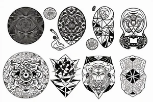Leo with rising sun tattoo idea