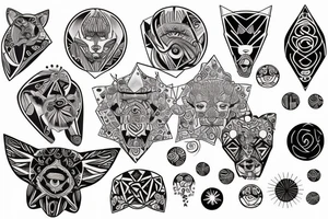 Leo with rising sun tattoo idea