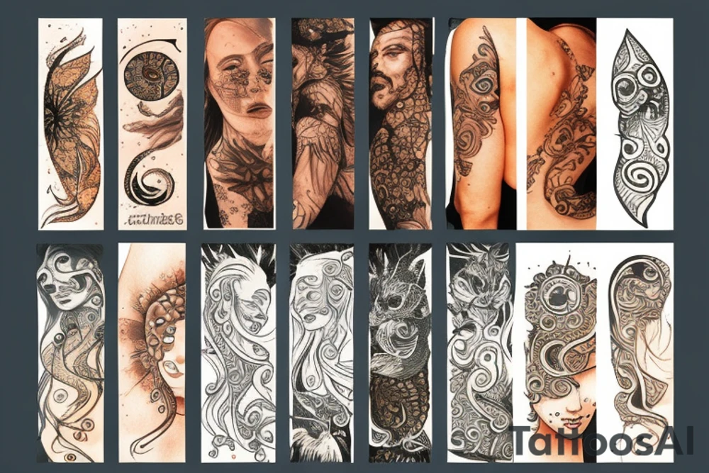Leo with rising sun tattoo idea