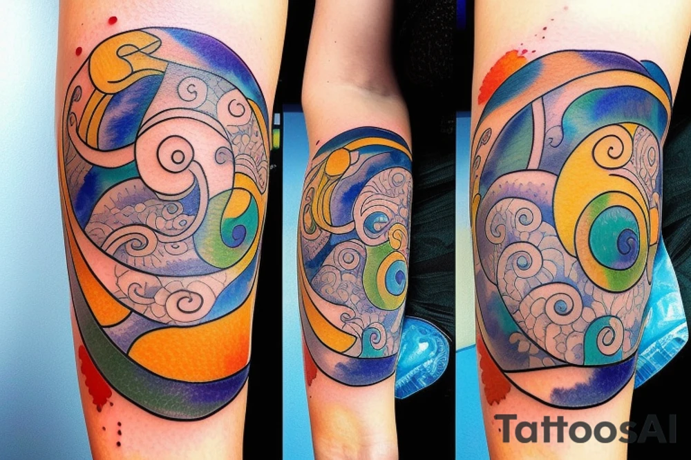 Rising sun and moon tattoo idea