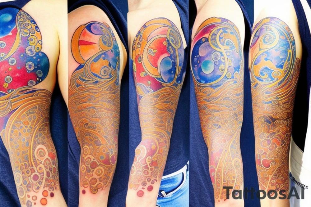 Rising sun and moon tattoo idea