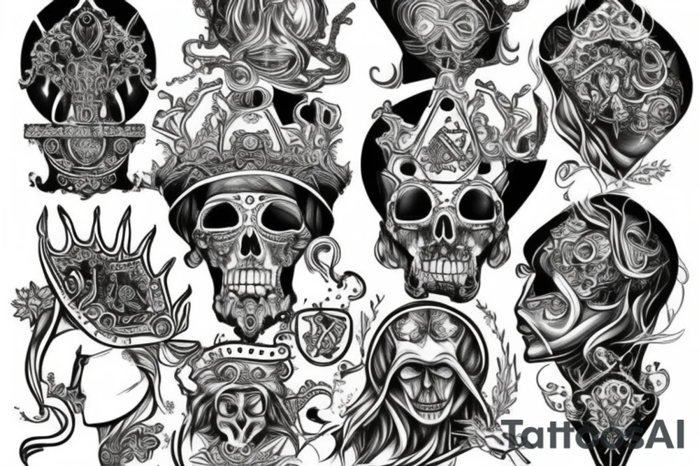 Gothic style. Leo of san marco. Number 37 tattoo idea