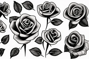 single long stem rose tattoo idea