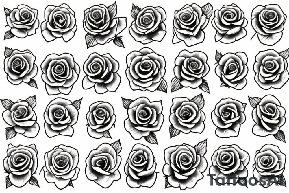 single long stem rose tattoo idea