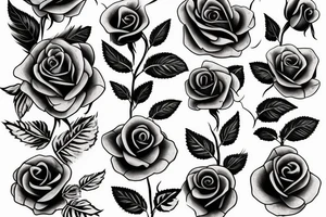 single long stem rose tattoo idea