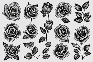 single long stem rose tattoo idea