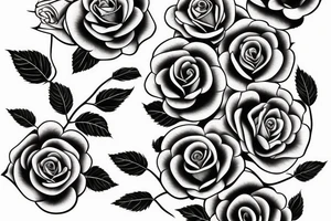single long stem rose from beauty and the beast tattoo idea