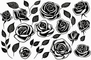 rose with long stem tattoo idea