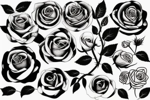 rose with long stem tattoo idea