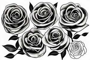 rose with long stem tattoo idea