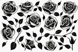 1 rose with long stem tattoo idea
