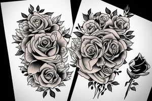 beauty and the beast rose tattoo idea