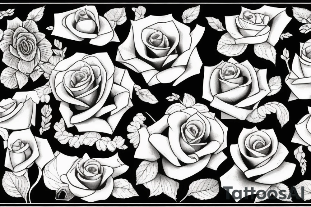 beauty and the beast rose tattoo idea