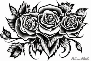 beauty and the beast rose tattoo idea