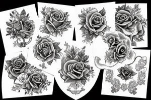 beauty and the beast rose tattoo idea