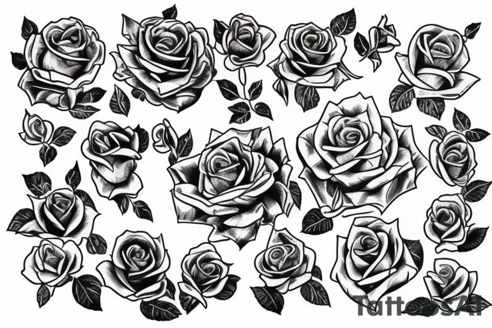 beauty and the beast rose tattoo idea