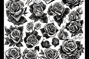beauty and the beast rose tattoo idea