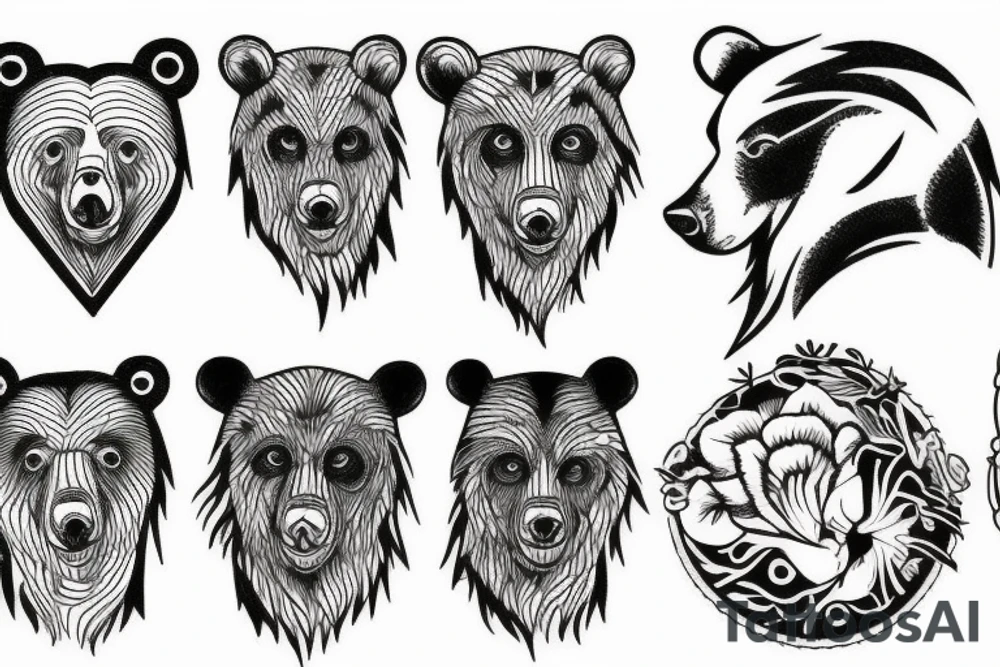 bear tearing through skin tattoo idea