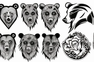 bear tearing through skin tattoo idea