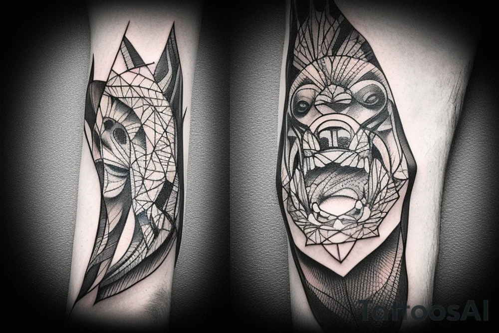 bear claws tearing through skin tattoo idea