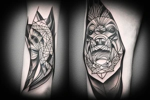 bear claws tearing through skin tattoo idea