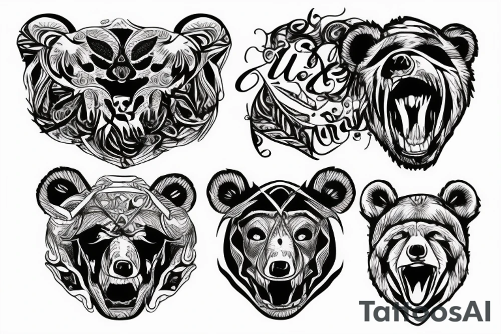 bear claws tearing through skin tattoo idea