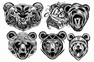 bear claws tearing through skin tattoo idea