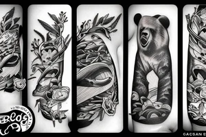 bear claws tearing through skin tattoo idea