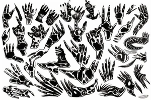 animal claws tattoo idea