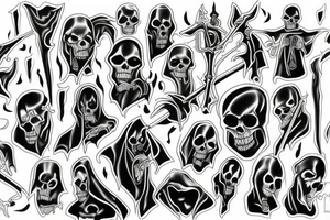 grim reaper tattoo idea