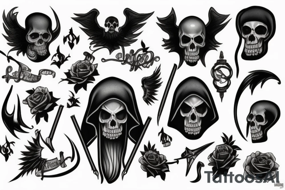 grim reaper tattoo idea