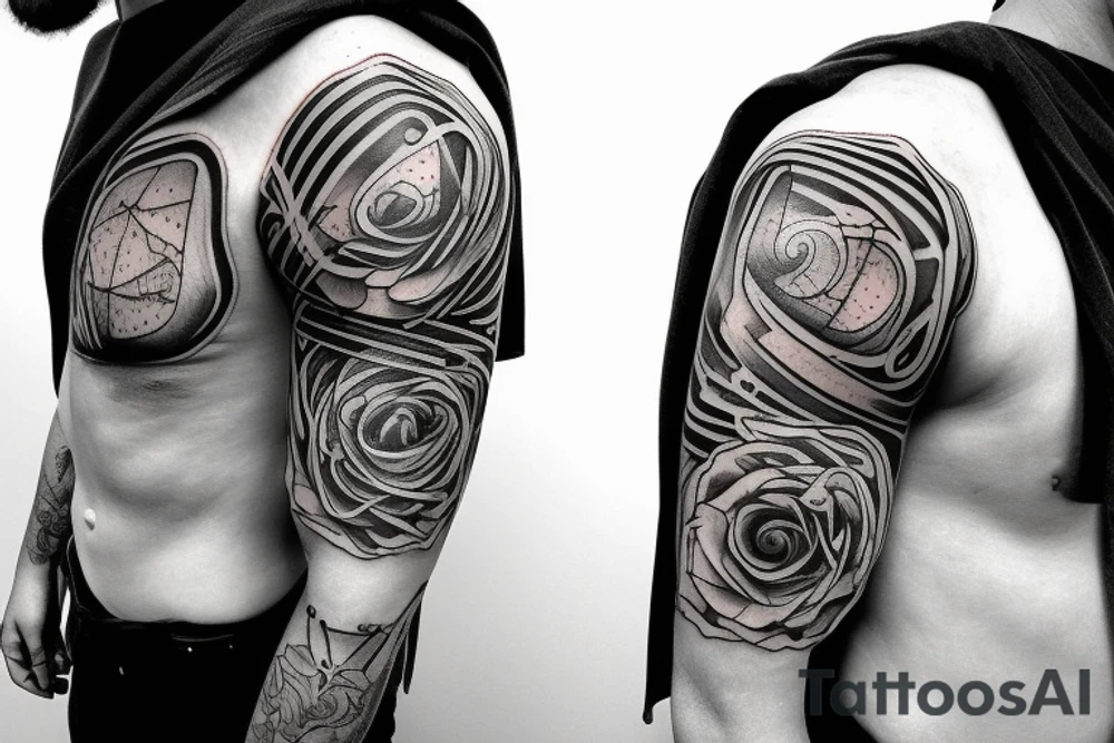 tears in shirt tattoo idea