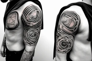 tears in shirt tattoo idea